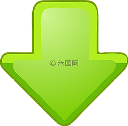 箭头,向下,绿色