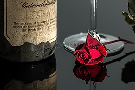 玫瑰,葡萄酒,红色