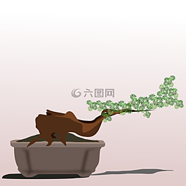 盆景,剪贴画,植物区系