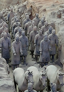 兵马俑,战士,中国