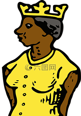 非洲,卡通,女性