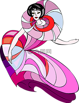 抽象,色彩缤纷,漫画人物