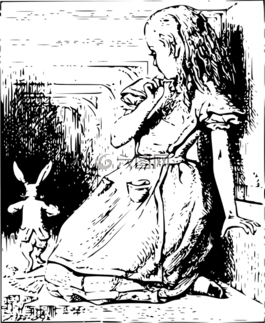 爱丽丝,女孩,兔子