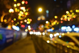 失焦,夜间,灯光