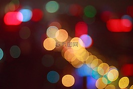 夜景,斑斓,色块