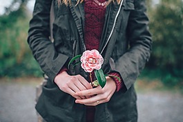 女子,控股,花