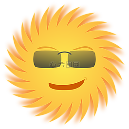 太阳,太阳镜,微笑