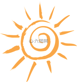 太阳,橙色,母题