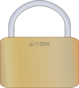 挂锁,关闭,黄金
