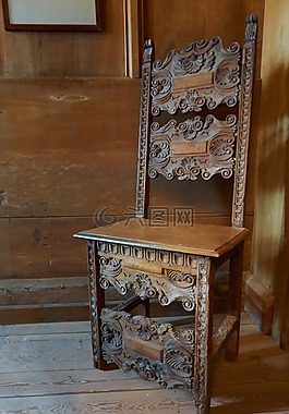 椅子,木,中世纪