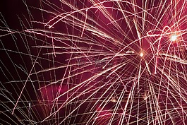 夜,烟花,粉红色