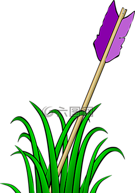 箭头,羽毛,紫色