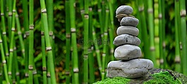 禅宗,花园,冥想
