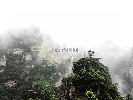张家界,有云雾,夏天奇山