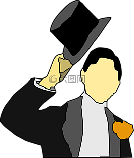 燕尾服,无尾礼服,礼帽