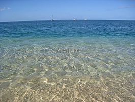 海滩,晶莹剔透,夏威夷