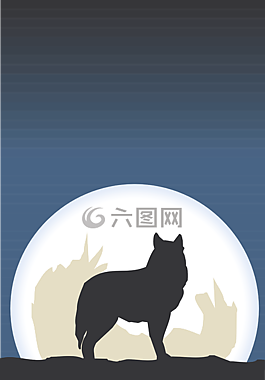 月亮,侧影,站在