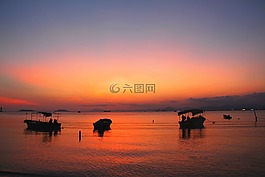 海边,日落,三亚