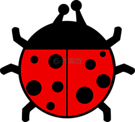 红色,黑,瓢虫