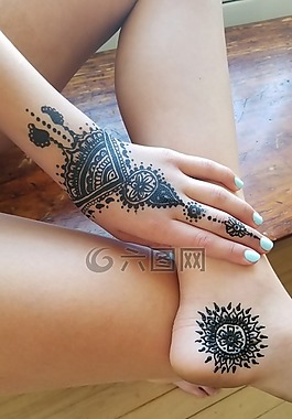 指甲花纹身,人体艺术,mehendi