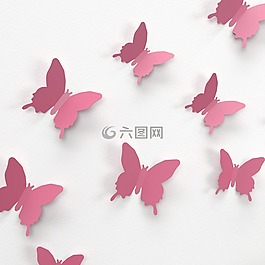蝴蝶,墙,装饰