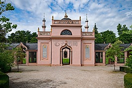 红色清真寺,schlossgarten,schwetzingen