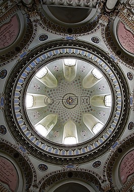 红色清真寺,schlossgarten,schwetzingen