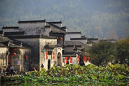 徽派,清晨,古建