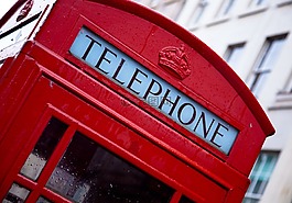 电话,伦敦,红色