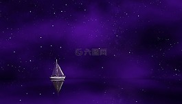 紫,船,帆船