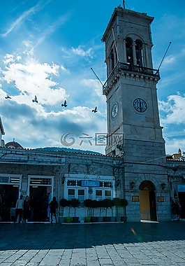 鸟,对比,时钟塔