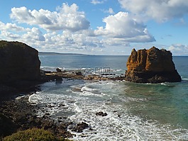 海岸,岩,大洋路
