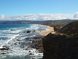 海岸,岩,大洋路
