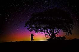 恋人,浪漫,繁星点点的天空