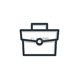 公文包,图标,业务