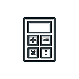 计算器,图标,业务