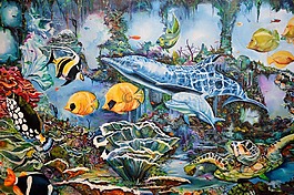 墙上的壁画,背景,艺术