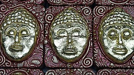 黄金叶,佛,雕塑