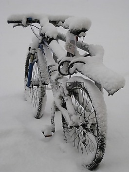 山地自行车,自行车,雪