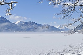雪,冬天,山