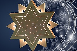 明星,木材的明星,照亮