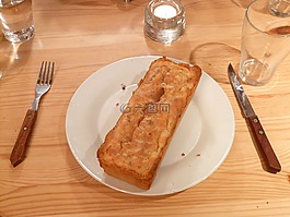 zwiebelkuchen,蛋糕,一块蛋糕