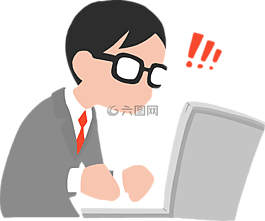 男孩,业务,卡通