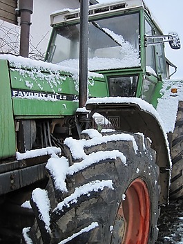 拖拉机,雪,fendt