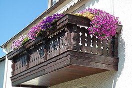 阳台,装饰,鲜花