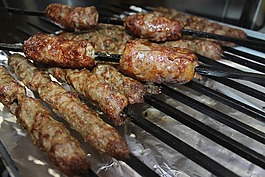 烧烤,肉,叉