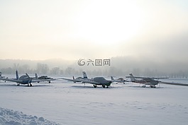 飞机,运动飞机,冬天