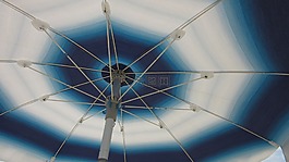 阳伞,蓝色,白