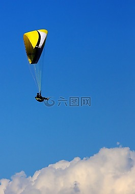 自由,降落伞,天空