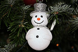 雪人,圣诞节装饰,圣诞节